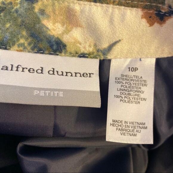 Alfred Dunner open jacket Size 10P Button Up Floral Print Blue - Picture 5 of 8